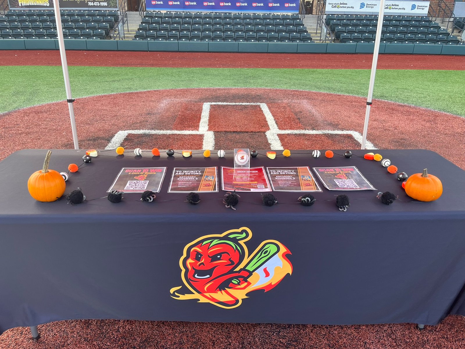 Gastonia Ghost Peppers gameday setup