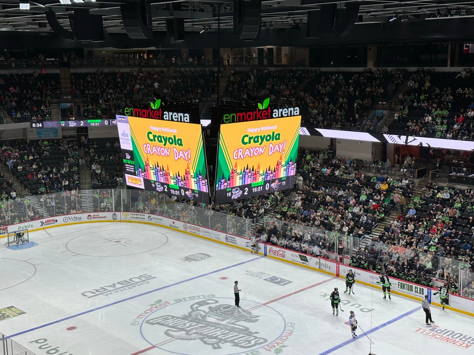 Crayola Day theme night at a Ghost Pirates game